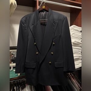 Banana Republic Black Double-Breasted Jacket
